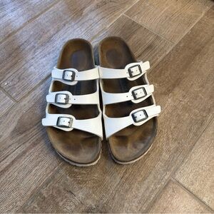 Birkenstock Florida sandals in white Birko-Flor